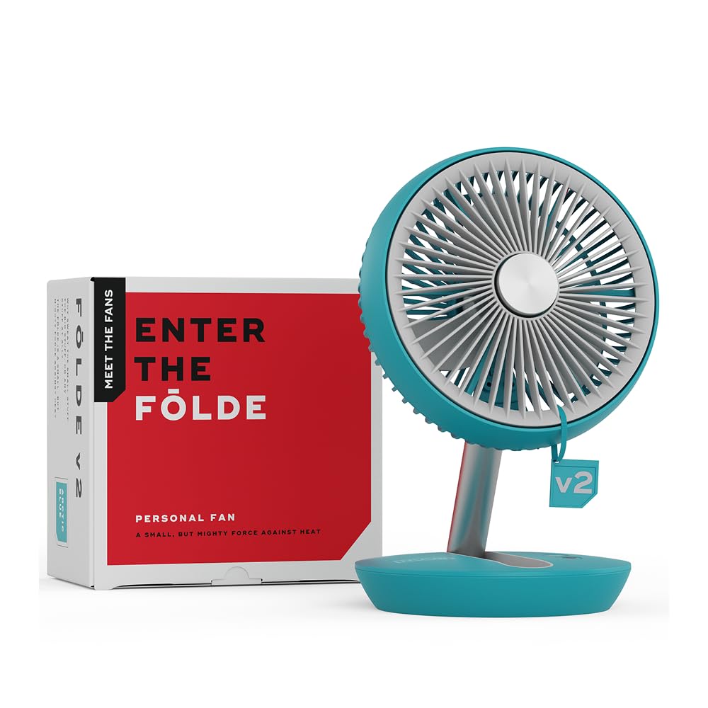 NUUK FOLDE v2 Personal Rechargeable Fan | Cordless, 7-Inch | Folds 180° & Fits in any Bag |16 Hr Run Time, 4 Wind Speeds | Super Silent BLDC Motor | For Hiking, Picnics, Travel, Beach, Camping, Prams-image-22