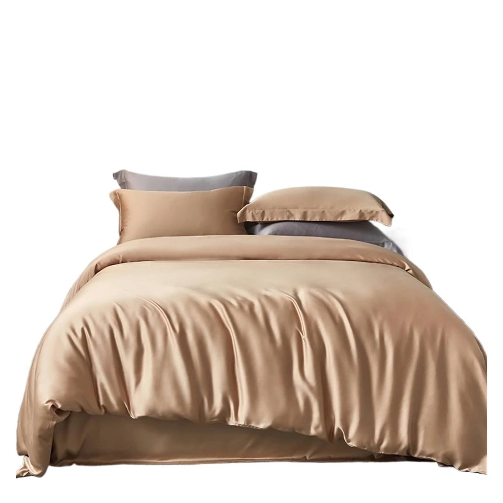 Housse de couette douce 220x220 anti-frottement avec drap plat contre le sommeil agité