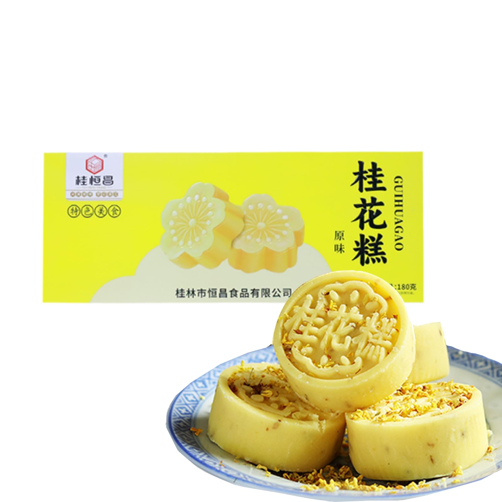 Lunaeturn Gâteau à la Fleur d’Osmanthus– 30g*6 Pièces | Douceur Chinoise Traditionnelle Texture Moelleuse et Saveur Florale Délicate | Idéal pour le Thé ou comme Dessert