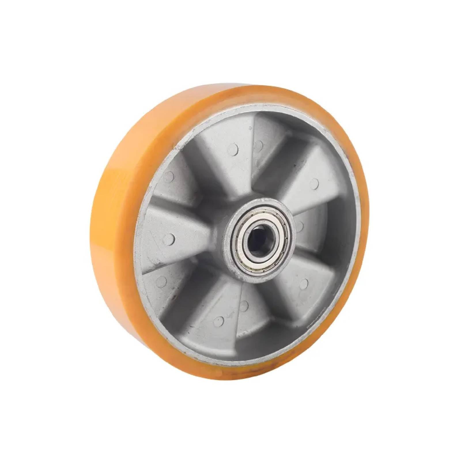 La zappa Ruota per transpallet di ricambio con rivestimento in poliuretano avolan e supporto in alluminio 200 x 50 mm (25)