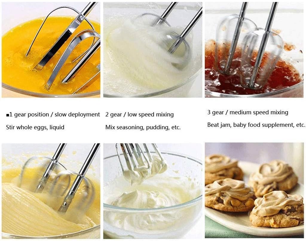 Cream Egg Beater Mini Hand-held Five-Speed Adjustable Gear, Easy to Clean, Easy to Bake Cakes and Desserts