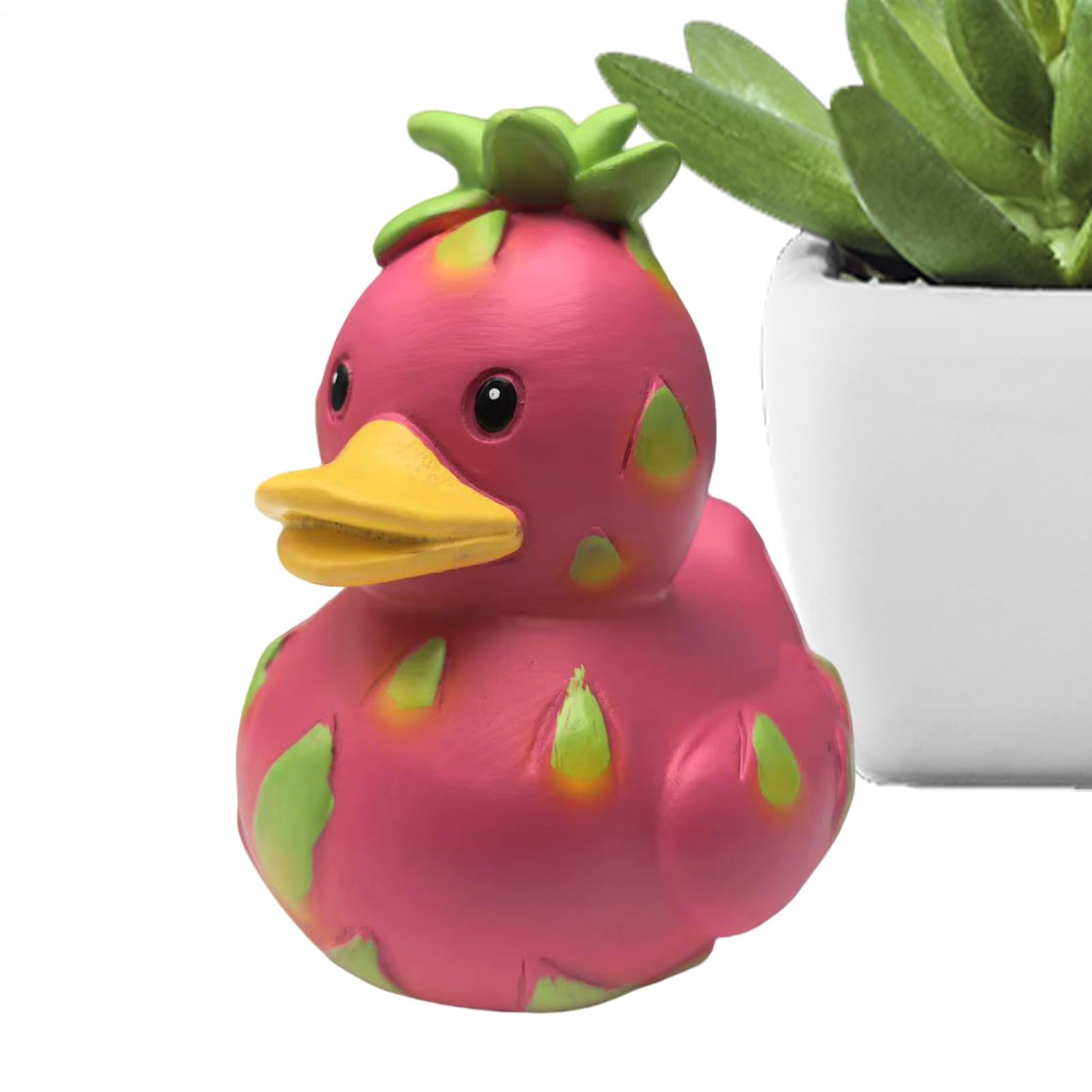 Figurine canard fruité résine pour égayer un bureau ou espace vide