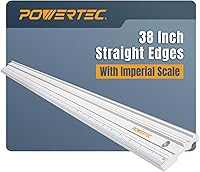 Vista 8 de POWERTEC Reglas rectas de aluminio para maquinista de 24 pulgadas, con tolerancia de .001'' para verificar deformación de superficie
