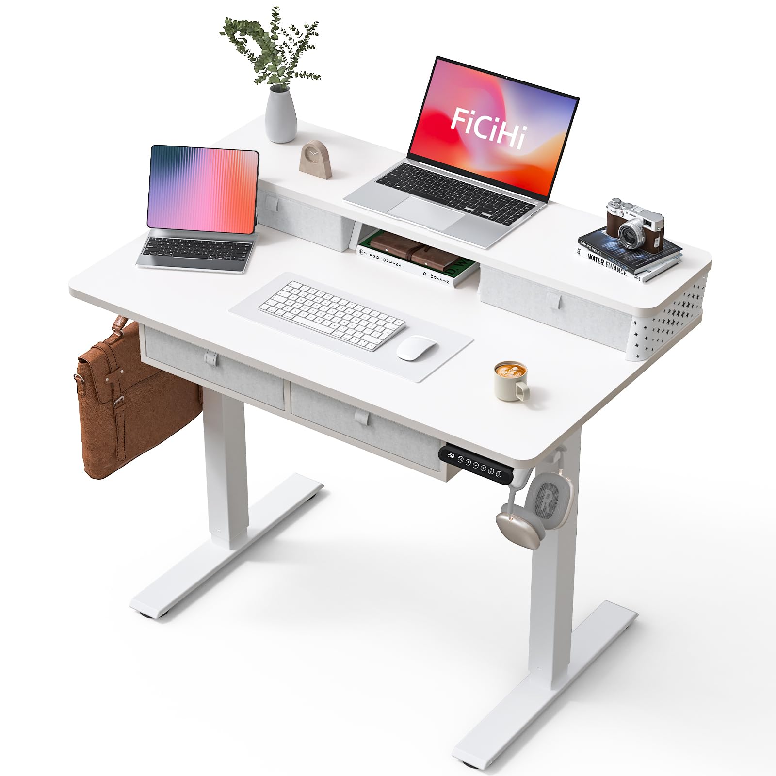 FiCiHi Electric Standing Desk with 4 Drawers