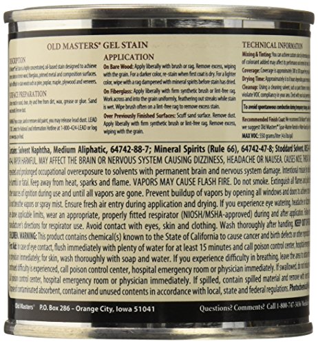 Old Masters 158794 84316 Hpt Deep Red Gel Stain, Rich Mahogany - Thumbnail 2