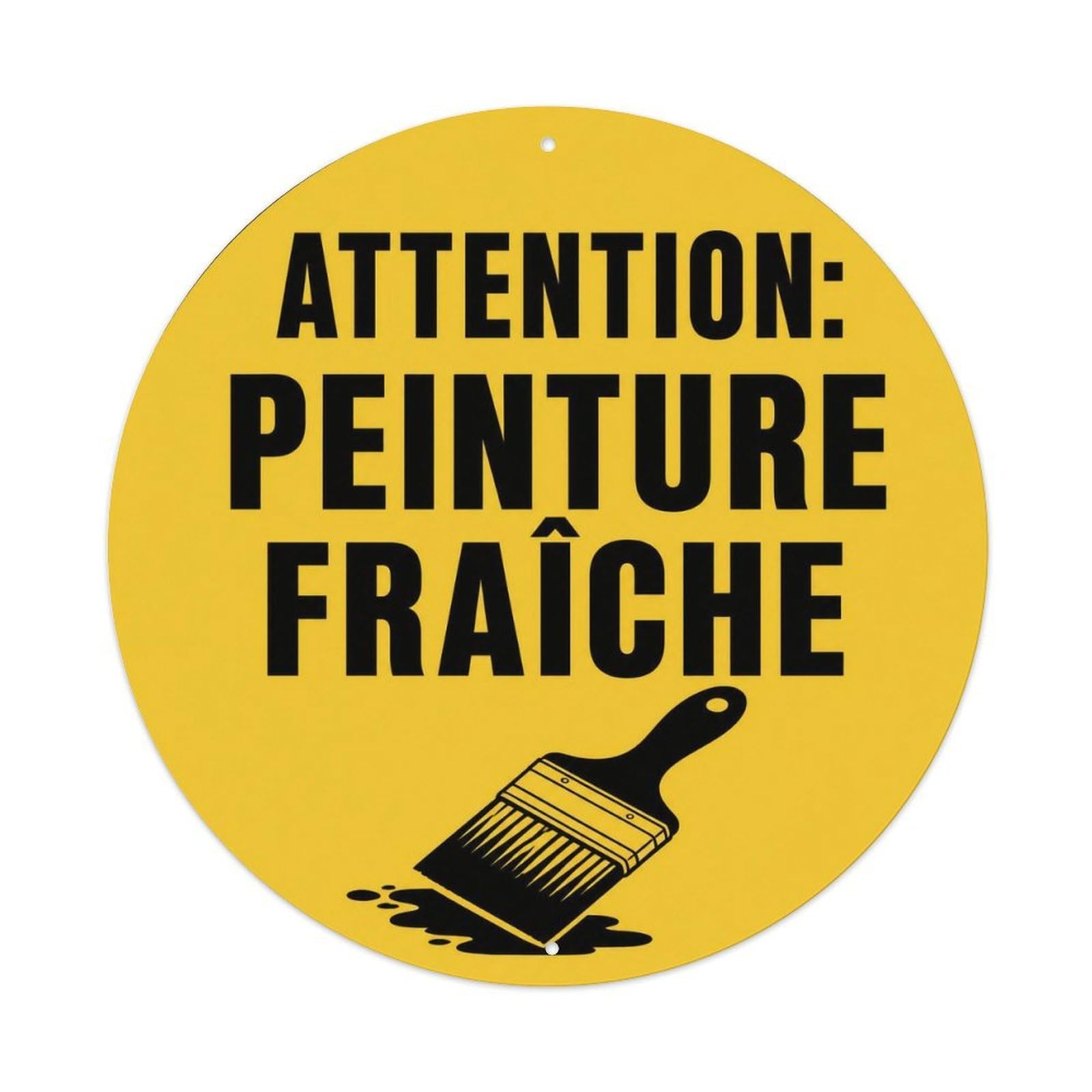 Olyhtr 8X8inch Classic Style Fresh Paint Witty Notice French Traditional Typography Metal Tin Sign
