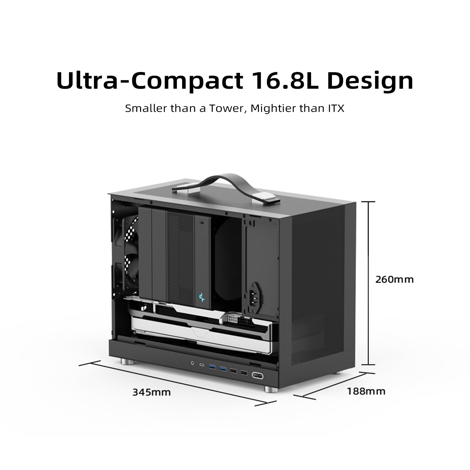 Amazon.com: Shiny Snake G300 MESH SFF PC Case, 16.8L Portable