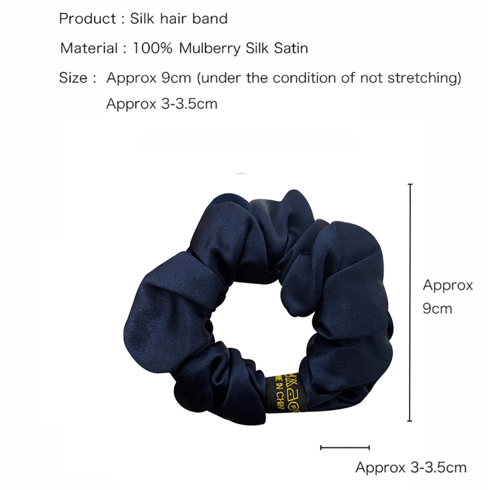 Czysty jedwab 3.5cm Skinnie Scrunchie gumki do włosów liny opaski Scrunchy gumki gumki do włosów dla kobiet dziewczyn akcesoria do włosów