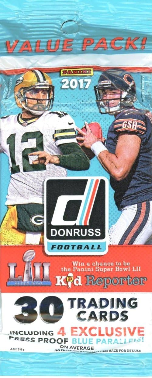 2017 Donruss Football EXCLUSIVE HUGE Factory Sealed Jumbo Fat Pack with 30 Cards! Look for Rookie & Autos of Patrick Mahomes, Cooper Kupp, Deshaun Watson, Christian McCaffrey & Many More!