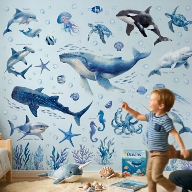 DECOWALL Vinilos decorativos Under the Sea para niños miniatura 7