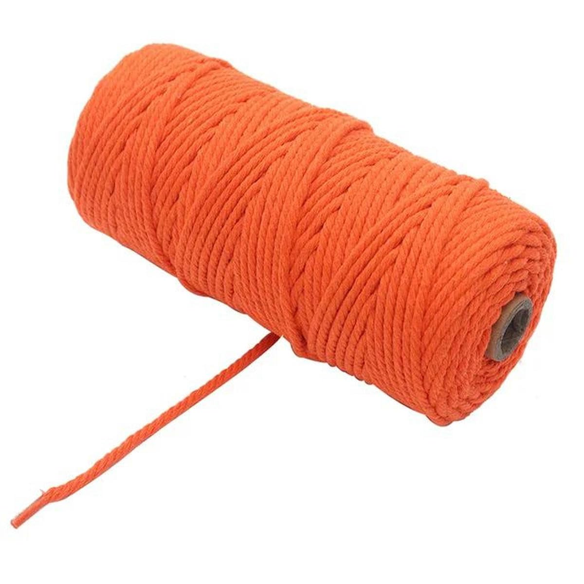 Cordón de macramé de 2/3/4 mm, hilo de hilo para manualidades, cordón de algodón trenzado para decoración de fiestas, Color 14-3MM, 100M