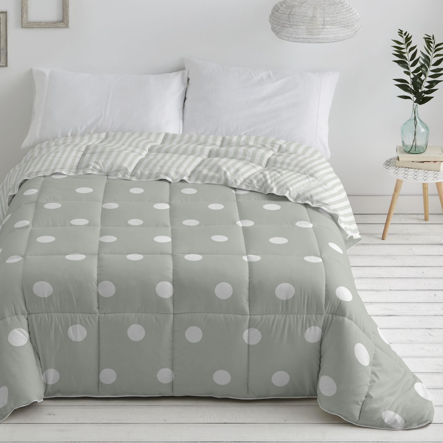 Burrito Blanco | Edredón Comforter | Cama de 80-90cm. (+Medidas Disponibles) | Diseño 263 | Color Menta (180x270 cm)