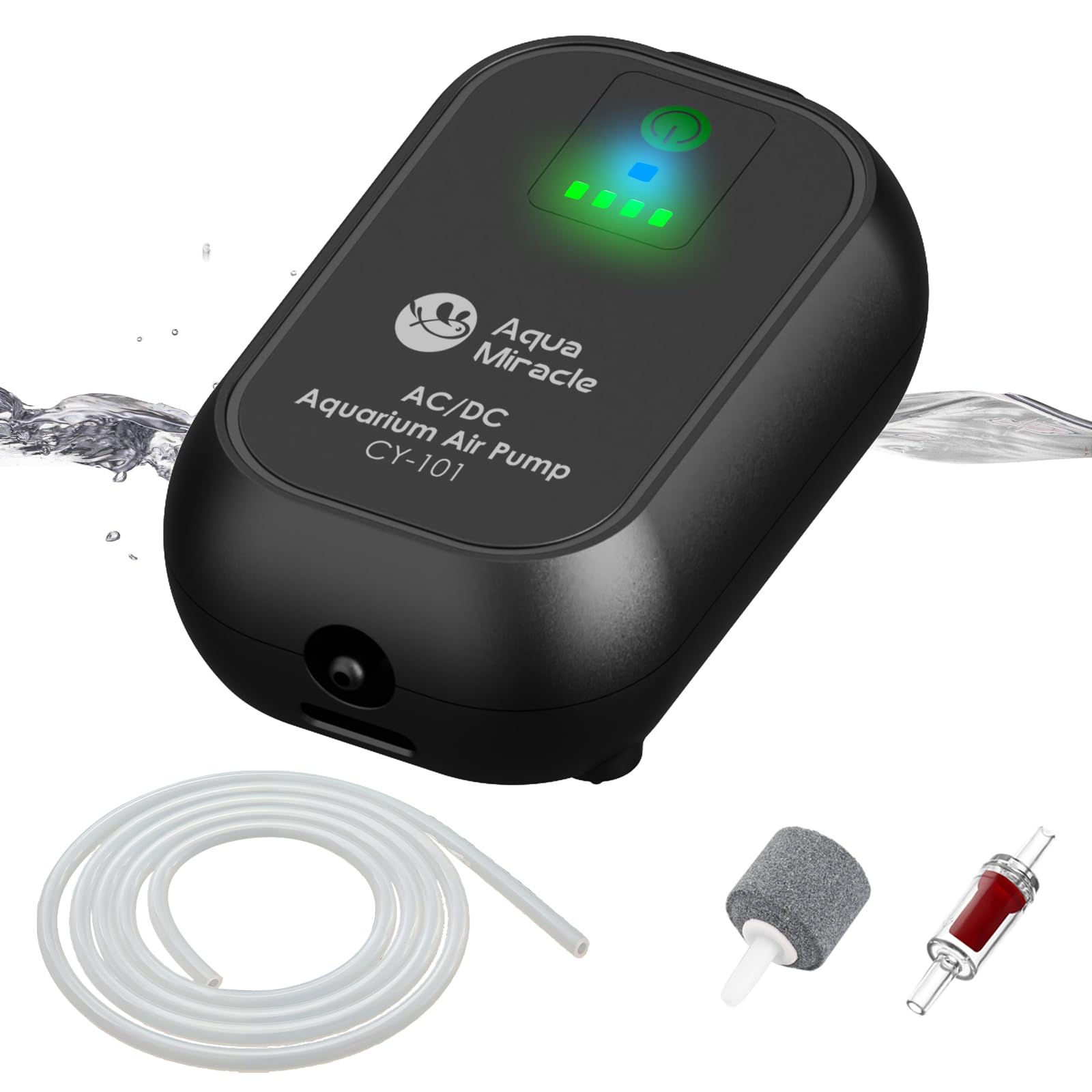 AquaMiracle USB Aquarium Air Pump Rechargeable Aerator for Bait Bucket, Portable Battery Powered Air Pump for Aquarium, Fish Tank Air Pump for Outdoor