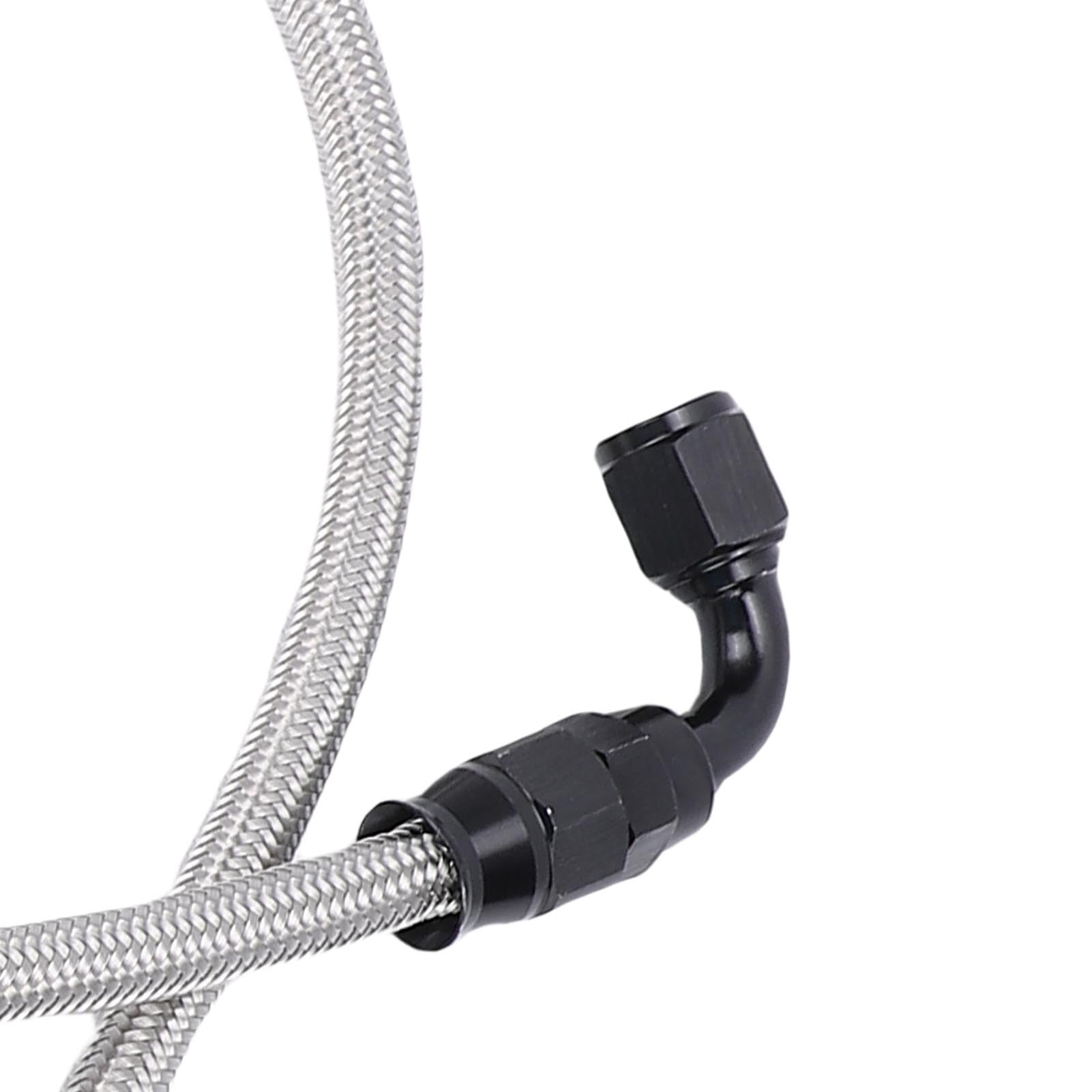 25Inch 6AN Power Steering Pump Hose Kit Replacement for C10 LS Swap Connects Type 2 Pressure Proof Stainless Steel Woven