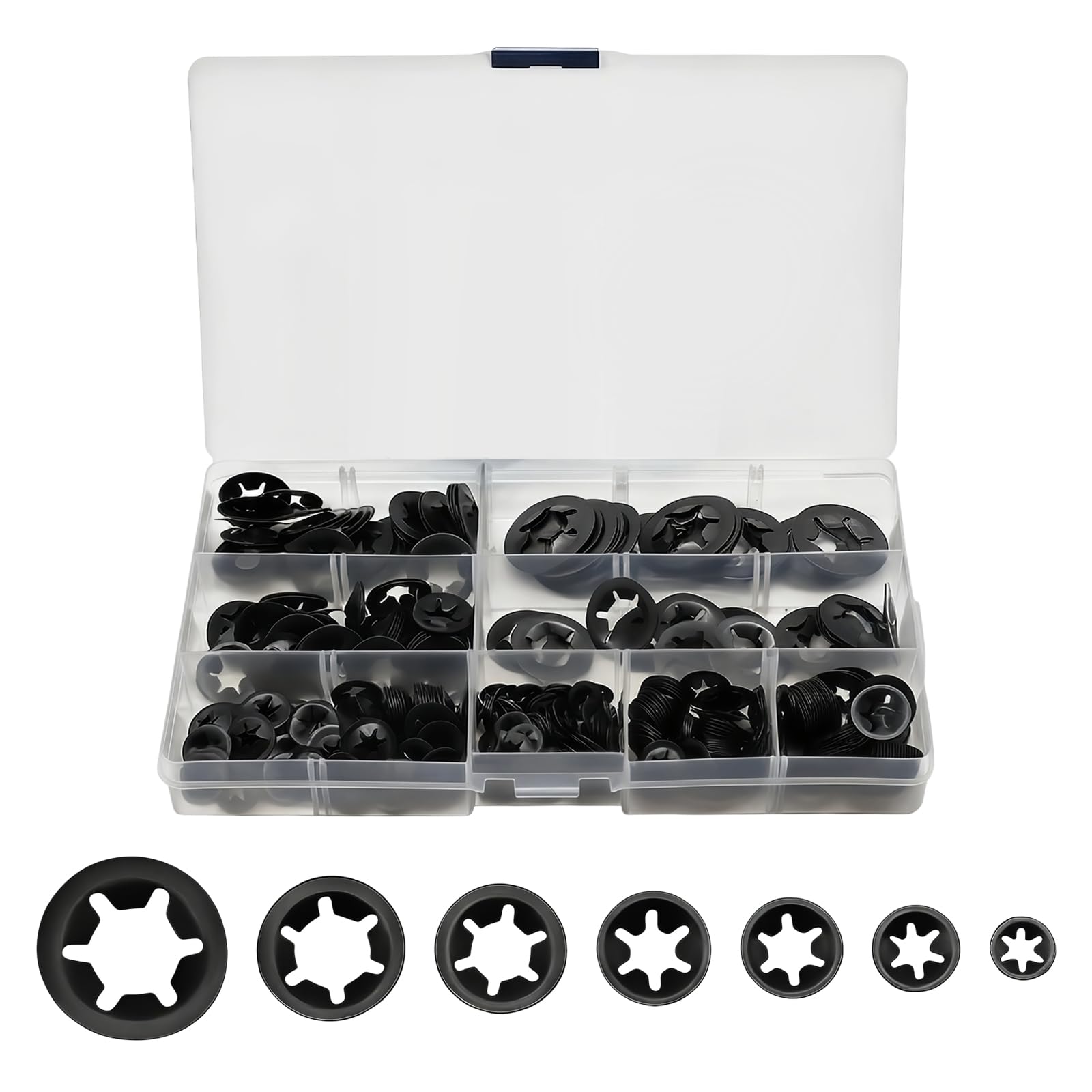 400 Pcs Star Washers, Spring Washerss, Internal Tooth Star Lock Washers