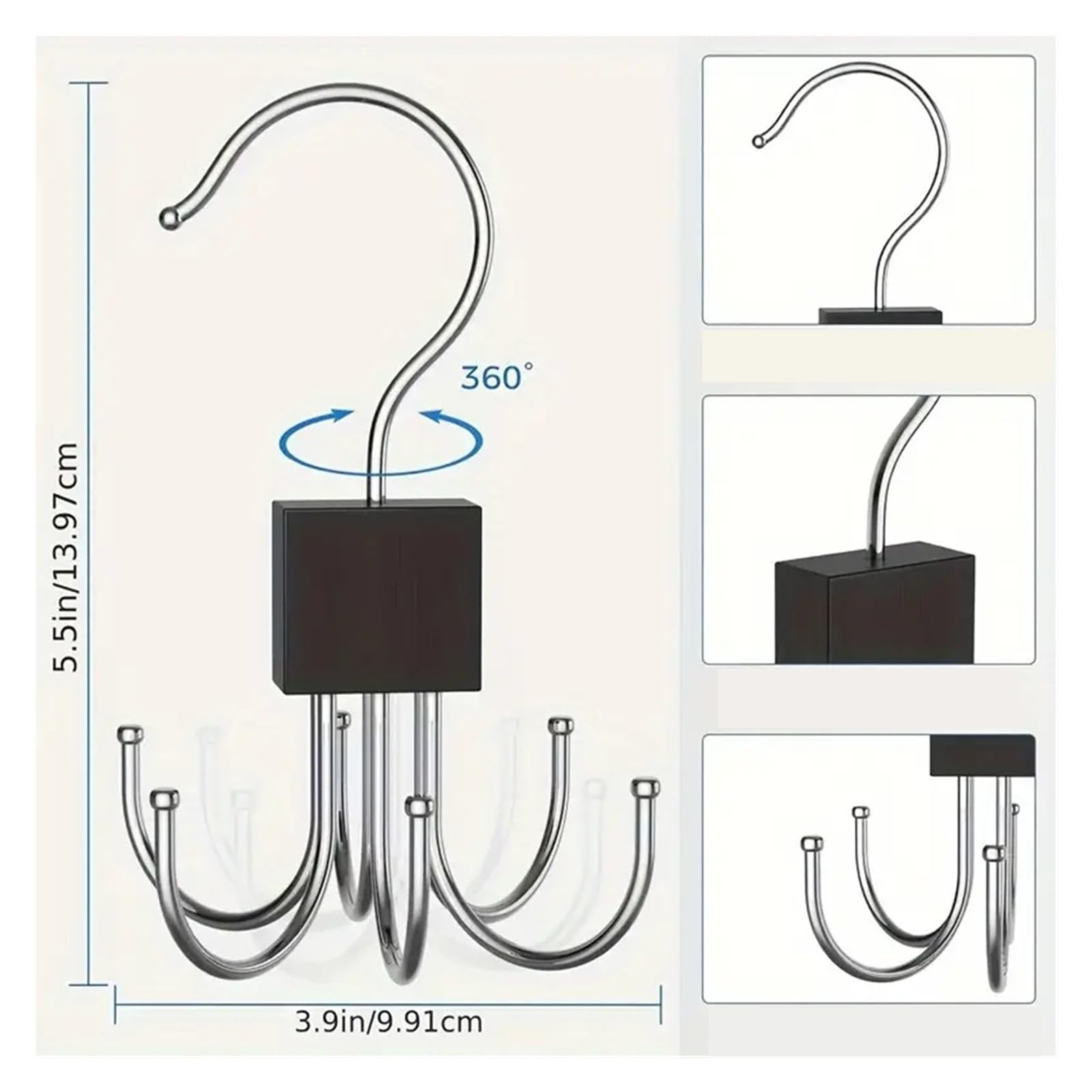 1/5 stücke Rotierenden Lagerung Aufhänger Haken Multi-Klaue Tasche Gürtel Rack for Krawatten Haushalt Schrank Zubehör(2pcs)