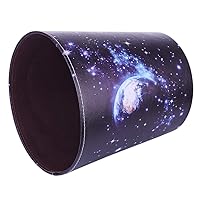 Vista 9 de Cubo de basura de cuero, cesta decorativa de desechos, pequeña cesta de papel de desecho de capacidad de 10 litros, bote de basura impermeable