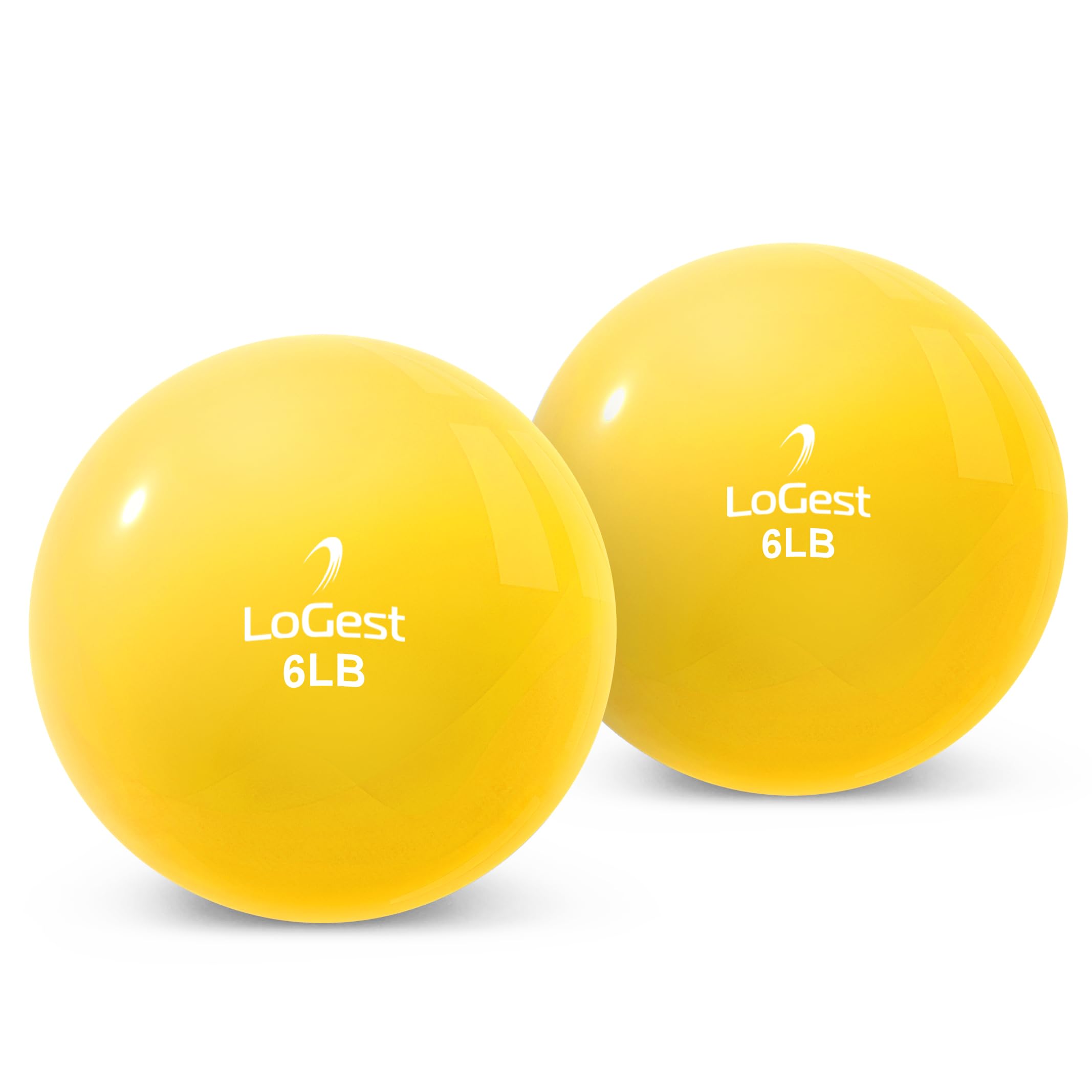 Logest Gewichtete Gymnastikbälle, runde Form, Medizinball, 0,5 kg, 0,9 kg, 1,4 kg, 1,8 kg, 2,3 kg, 2,7 kg, verfügbar, Muskelaufbau für Männer und Frauen, 1 Paar