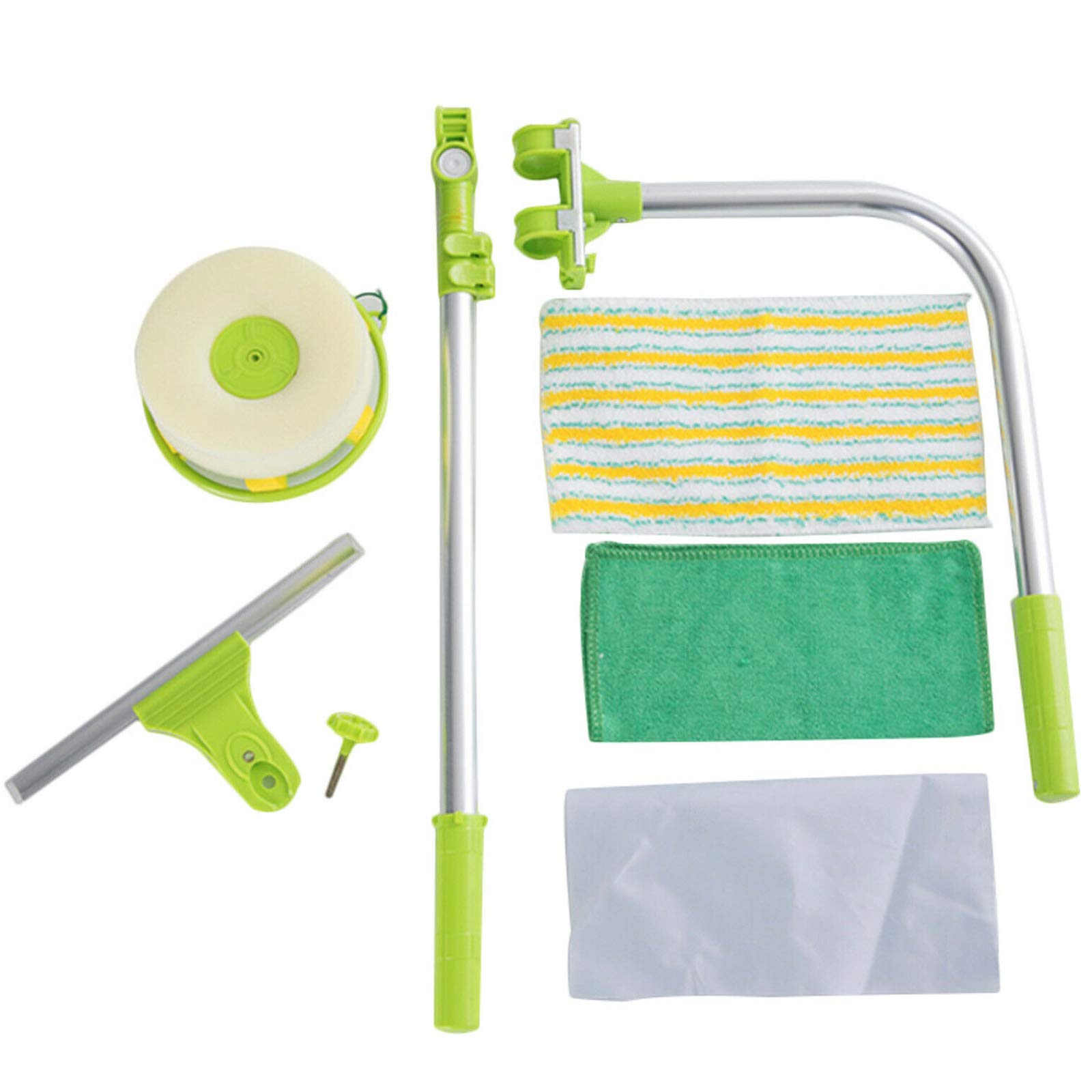 Mesh Screen Cleaner 5-in-1 Window Cleaning Kit - Extendable Pole (11.8"-27") With Brush, Squeegee &amp; Scraper - Streak-Free Screens Laptop Screen Cleaner