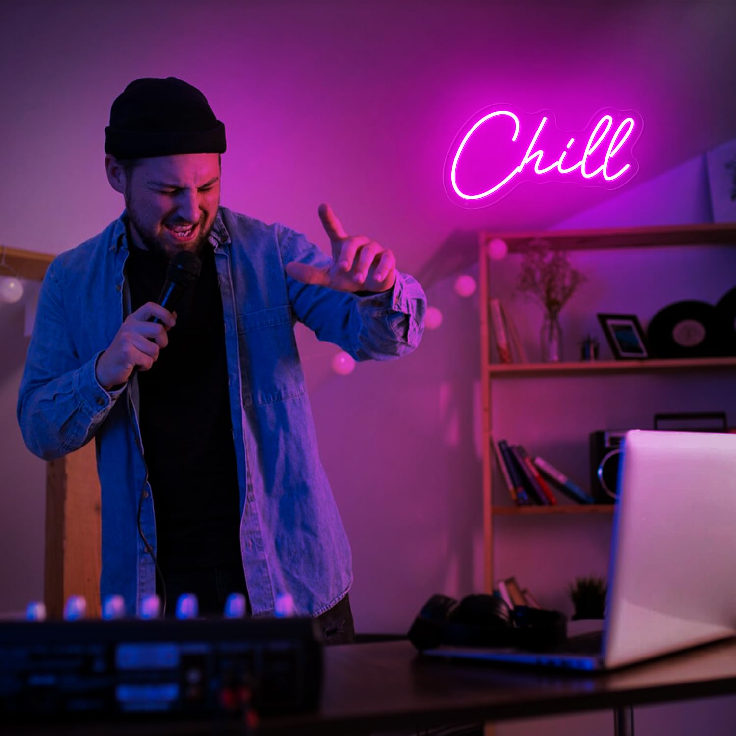 Amazon.co.jp: Housignz Chill ネオンサイン 部屋の装飾用 LEDネオン