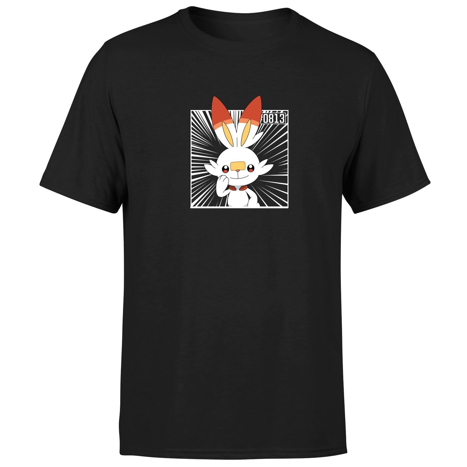 Zavvi Unisex Multi Official Pokémon Scorbunny T-Shirt Mens Black - S