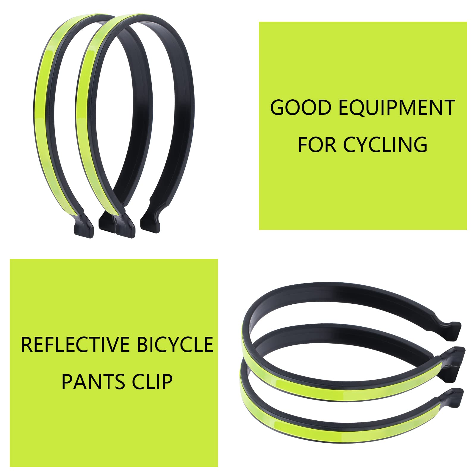 Clip Per Pantaloni Da Ciclismo - 2 Paia, Riflettenti, In PVC E ABS, Per Sicurezza Notturna - Foto 10