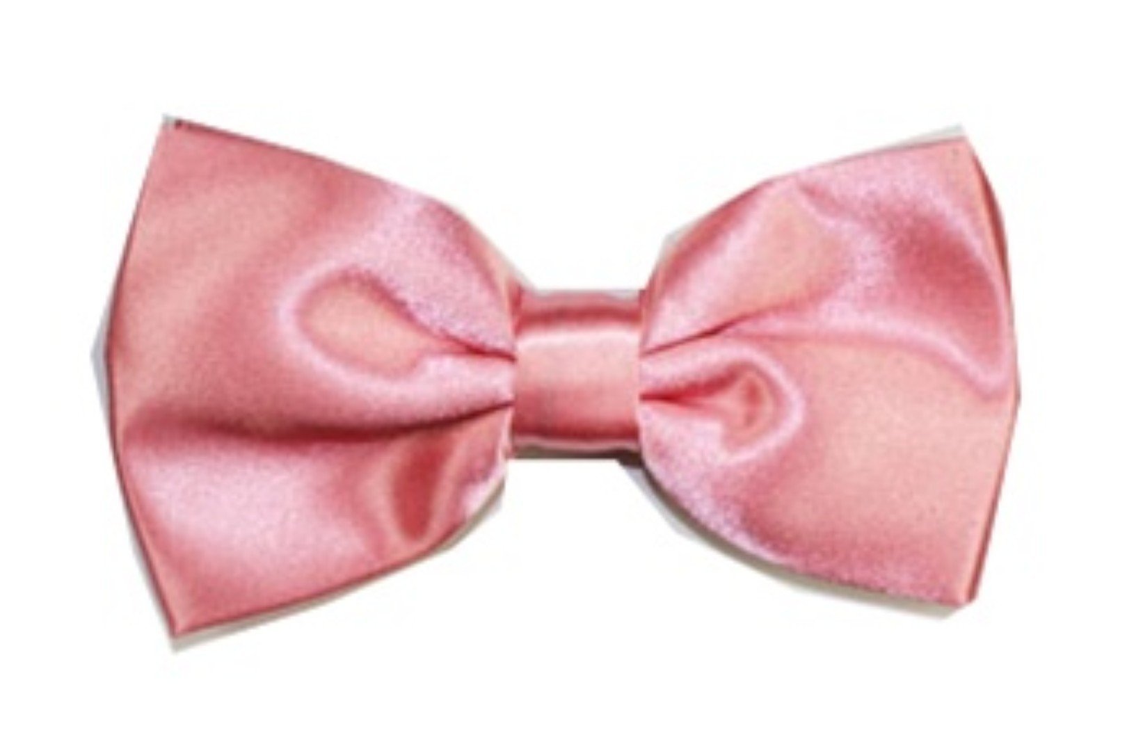 Pink Solid Color Bow Tie