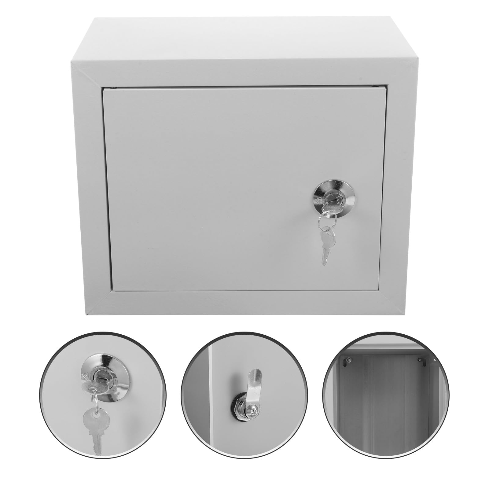 Armadietto Elettrico da Esterno Montato a Parete in Alluminio Argento | Casa e Garage, Resistente a Polvere e Ruggine, Adatto ad Ambienti Commerciali e Residenziali