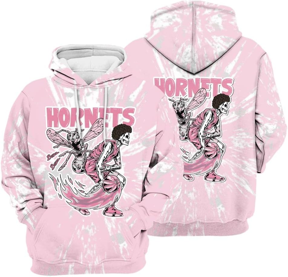 Dunkare Orchid 4s 3D Hoodie, Go with Orchid 4s 3D Hoodie - Midwest Cartoon Colored All Over Print Unisex Hoodie