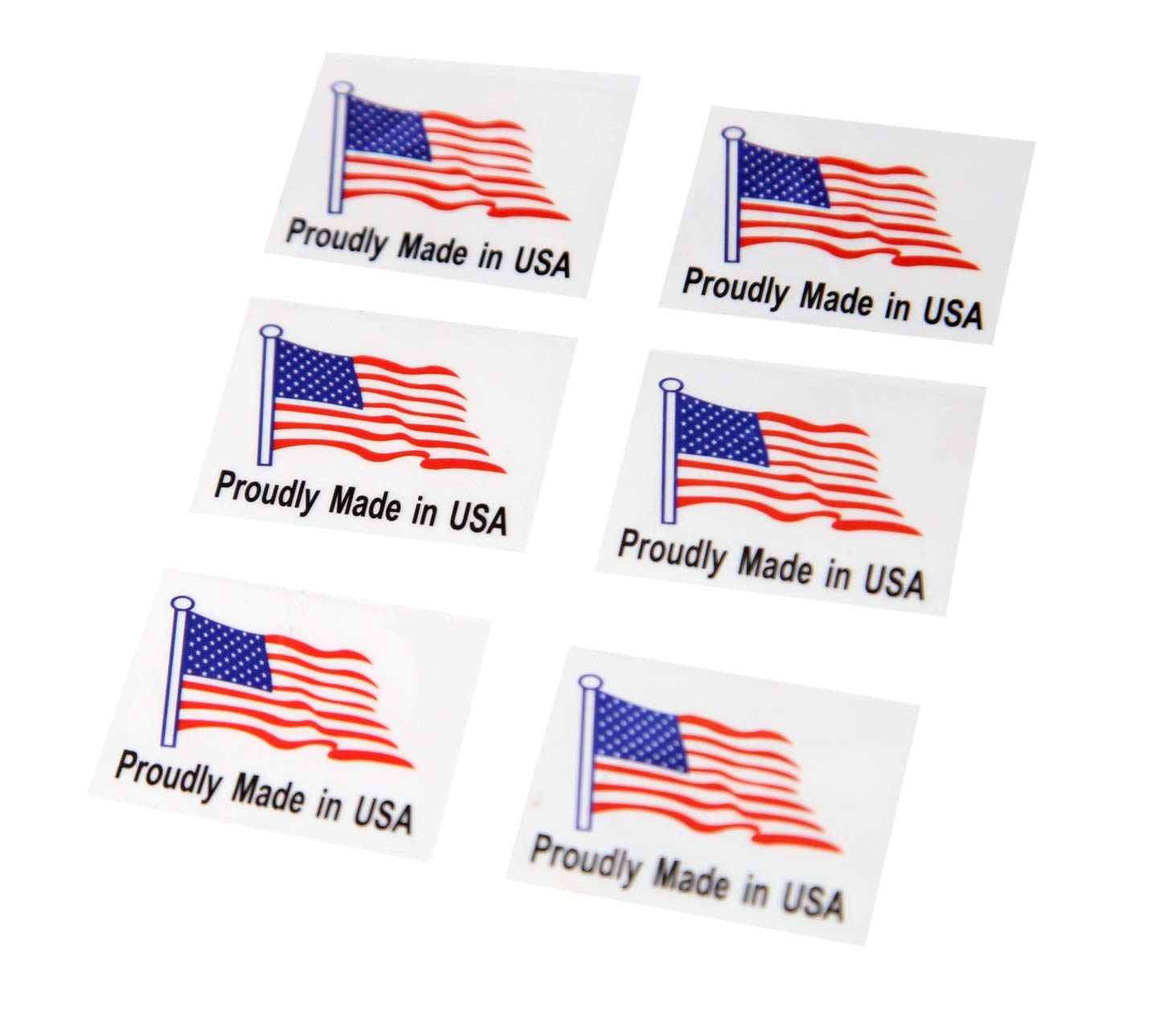 1024 pcs Transparent Proudly Made in USA Labels Self-Adhesive Stickers for Manufacturering and Retail, Rectangle-Clear (1.4" x 1")