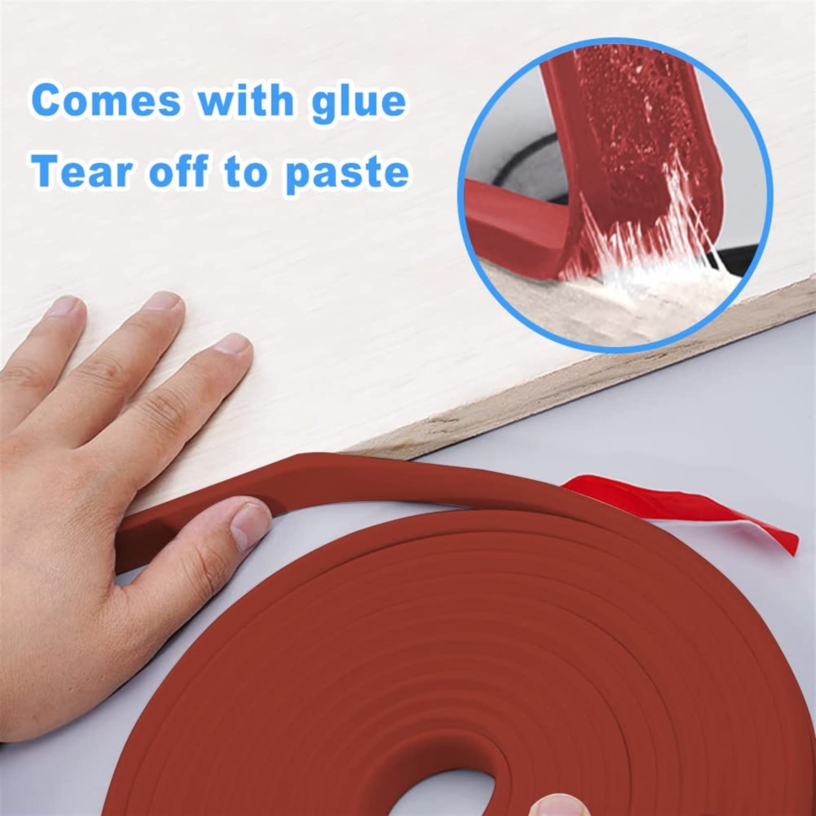/118/9.8FT U Forma Autoadesivo Impiallacciatura Bordo Banding, Flessibile Mobili Bordo Trim, TPE Silicone Copertura Striscia Sigillante Pannello di Legno, Protezioni Angolari, per