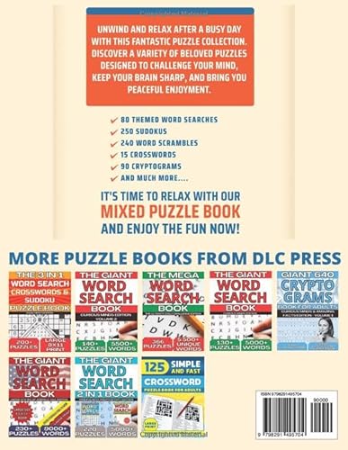 The Mega Book of Mixed Puzzles: 500+ Puzzles - The Ultimate Collection: Mixed puzzle book for Adults | Large Print 8 x 11 Inch Book | Word Search, ... Print Edition (Mixed Puzzle Book Series) - Image 2
