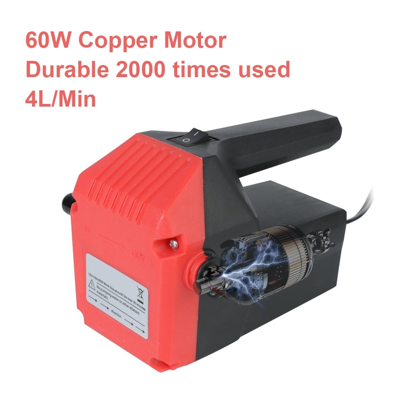 Kraftstofftransfer-Saugpumpe + Tuber Mini-Automotorölpumpe Elektrische Öl-Diesel-Flüssigkeitssumpf-Extraktor 12V 24V Scavenge Exchange Effizientes Betanken