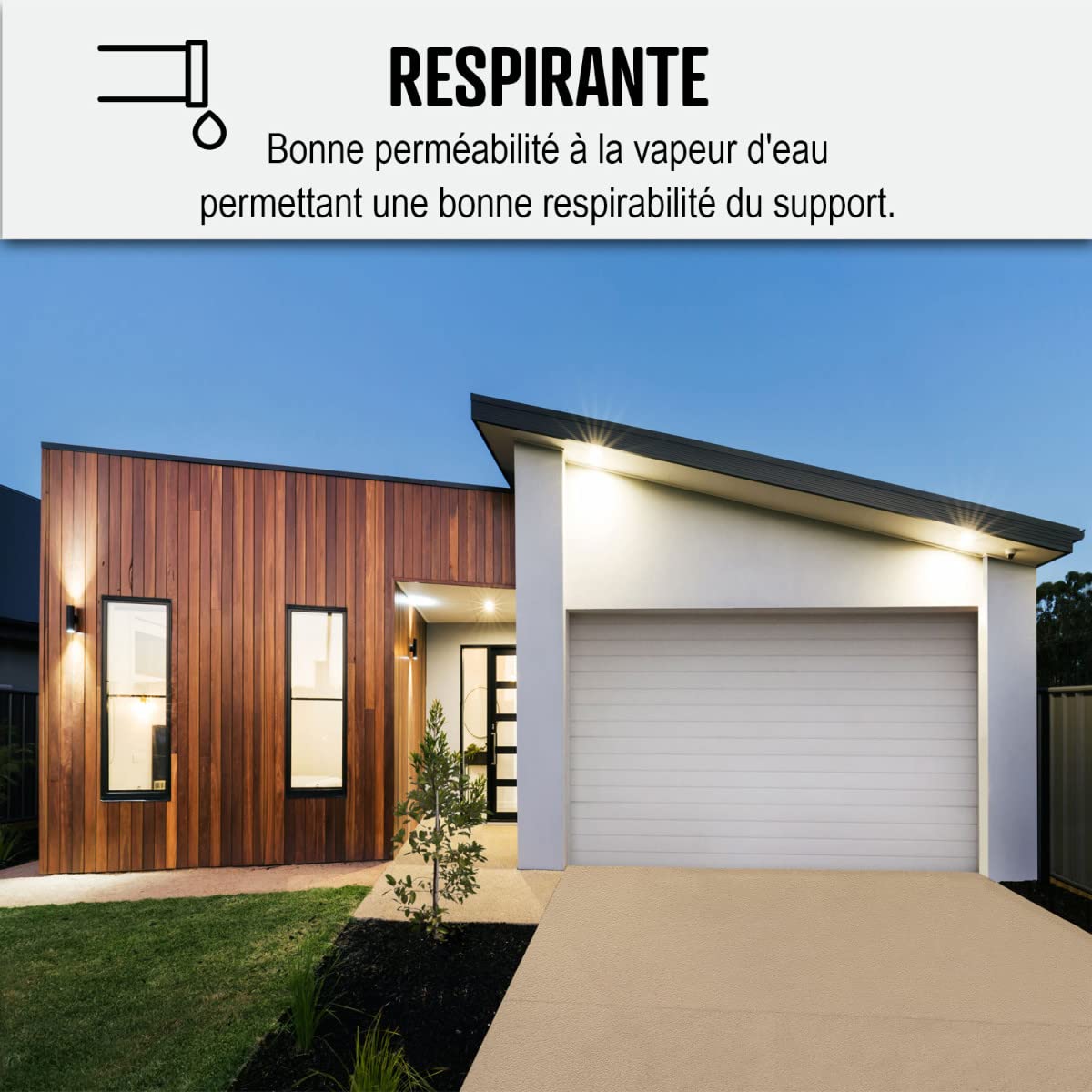 ARCANE INDUSTRIES Peinture Facade Siloxane Hydrofuge - ARCAFACADE SILOXANE - 10 L (+ ou - 60 m² en 1 Couche) Blanc