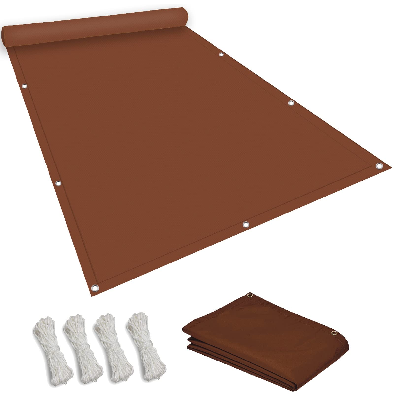 Toldo Impermeable para Jardín 4x9m Aktive Garden Malla Marrón
