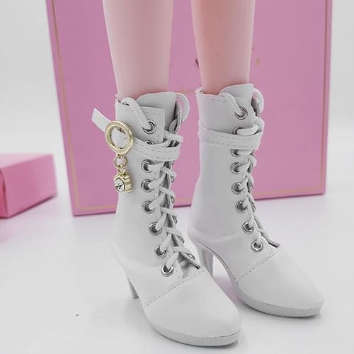 Miniatura 5 de Menolana Zapatos de tacón alto, zapatos de muñecas BJD 13 para muñeca BJD 13, blanco