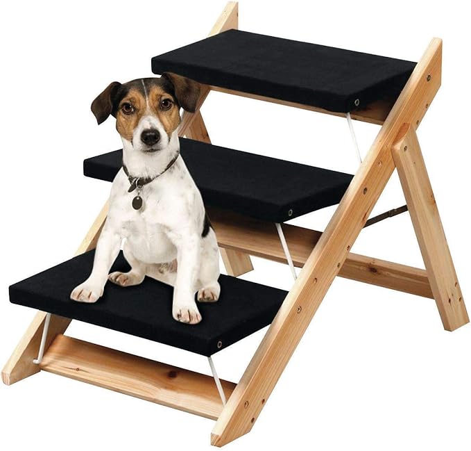 simply4pets 2in1 Folding Pet Ladder/Ramp Convertible 3 Step Ladder