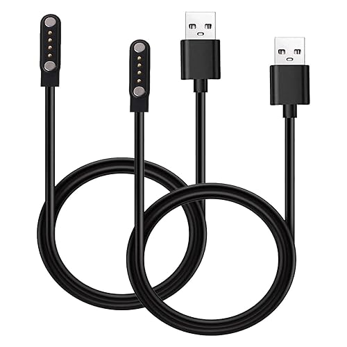 Paquete de 2 cables de carga magnéticos de 4 pines para Sedzofan Y16B Kids Smart Watch Charger Cable de carga USB