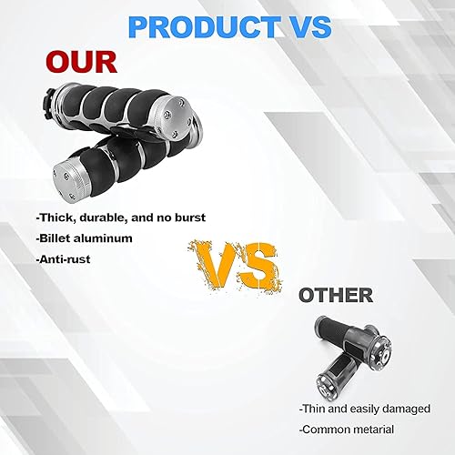 Miniatura 5 de Empuñaduras de mano universales para motocicleta de 1 pulgada para manubrio de 24.51.024in, compatible con Harley Dyna Sportster Road King Street