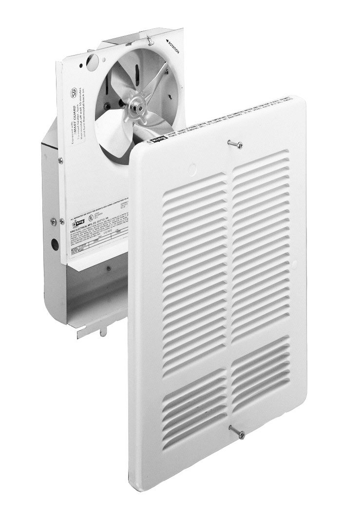 KING W2415-I-W W Series Wall Heater Interior & Grill, 1500-750W / 240V, White