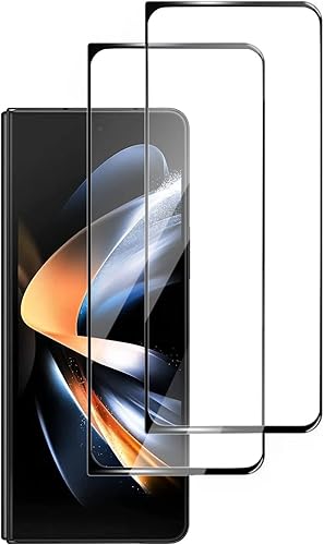 UEEBAI Paquete de 2 protectores de pantalla para Samsung Galaxy Z Fold 5 5G, vidrio templado HD, protector de sensor transparente, fácil