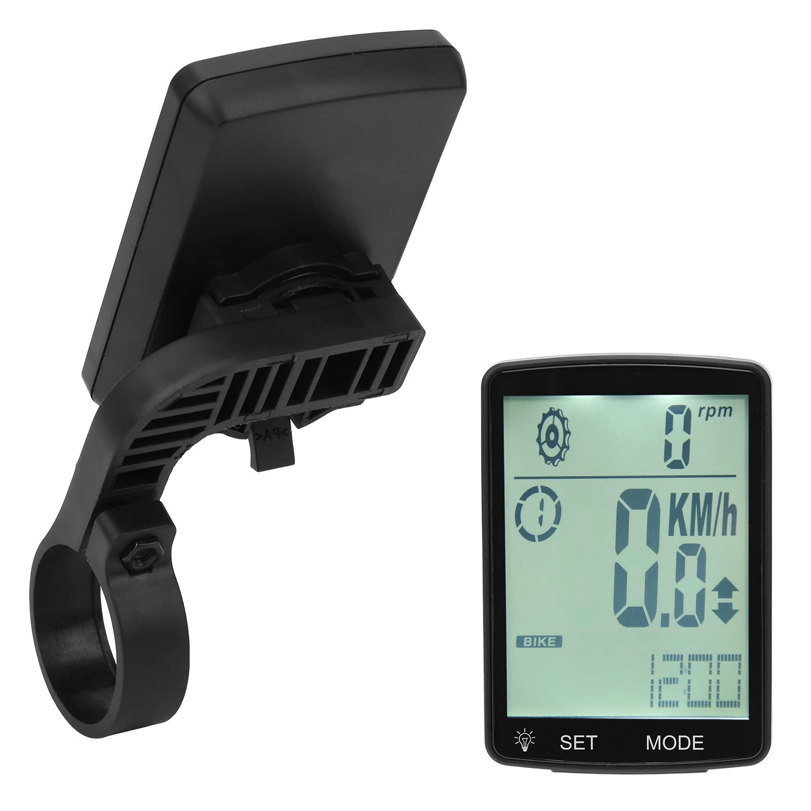 Compteur de Vélo, Cycloordinateur ABS avec écran LED 2,8 Pouces,