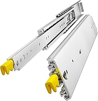 Vista 9 de VADANIA Deslizador de cajón resistente de 12" con cierre #VD1551, capacidad de carga de 150 lb, extensión completa de 3 pliegues, cierre