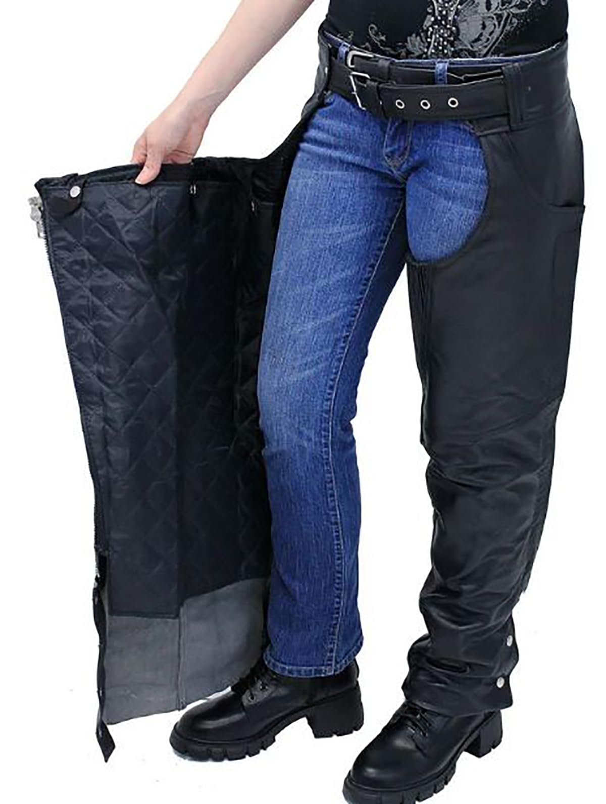 Chaps Cowboy en cuir pour homme