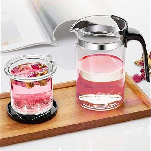 Miniatura 8 de Kamjove Tetera de cristal con filtro desmontable 16.9 fl oz, tetera resistente al calor de borosilicato de 16.9OZ