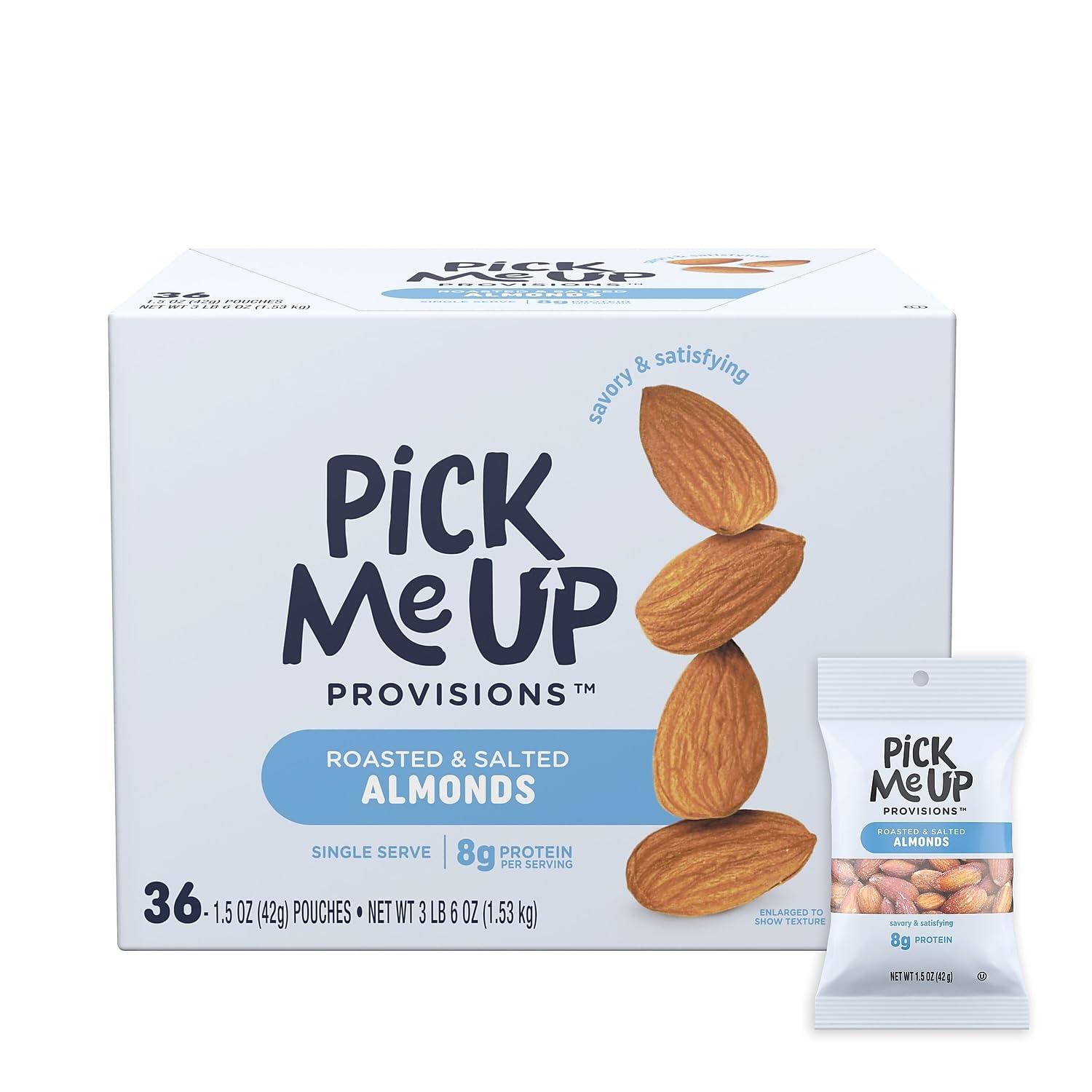 Amazon.com: Pick Me Up Provisions Roasted & Salted Almonds, 36