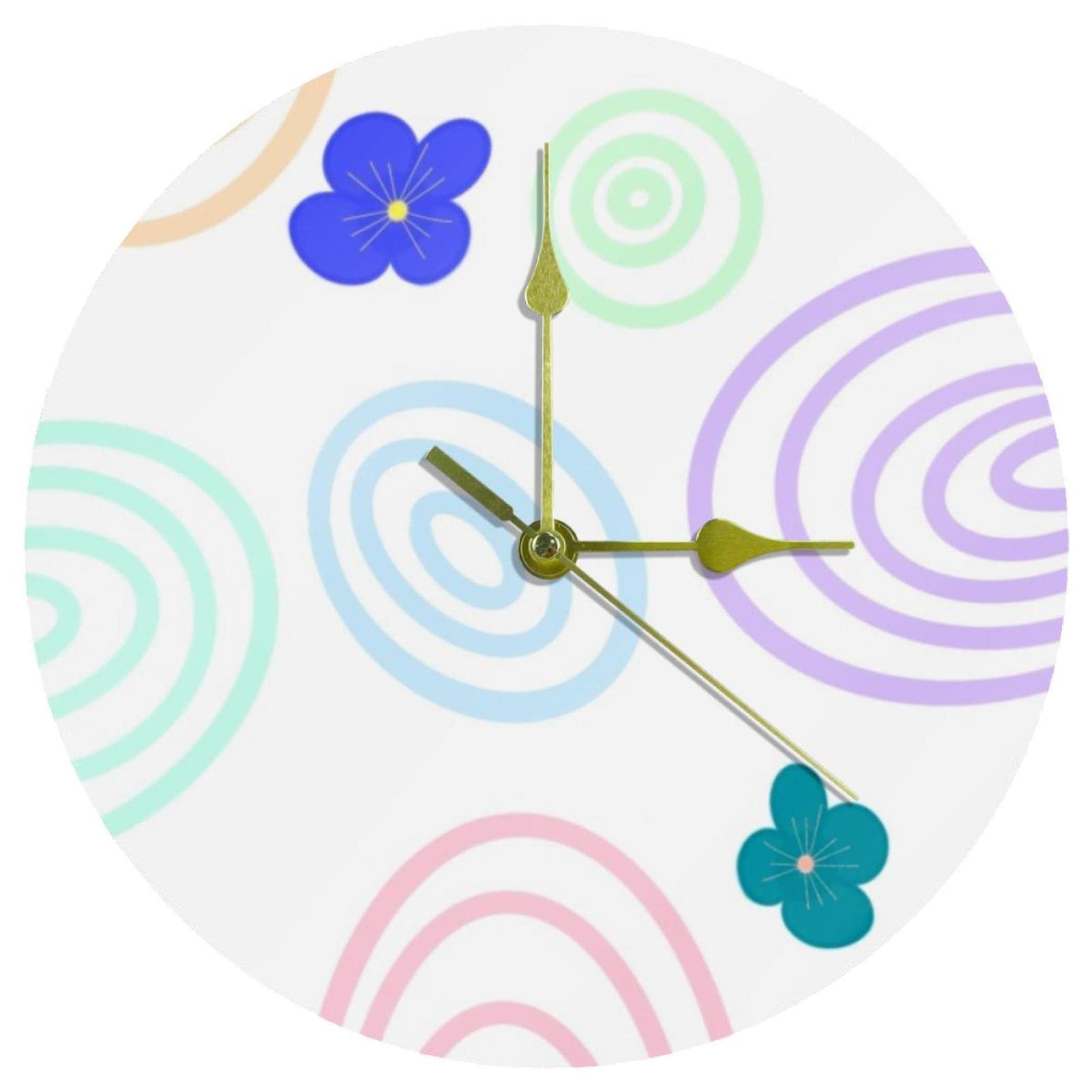 Horloge murale acrylique arc-en-ciel idéale pour la cuisine ou le salon