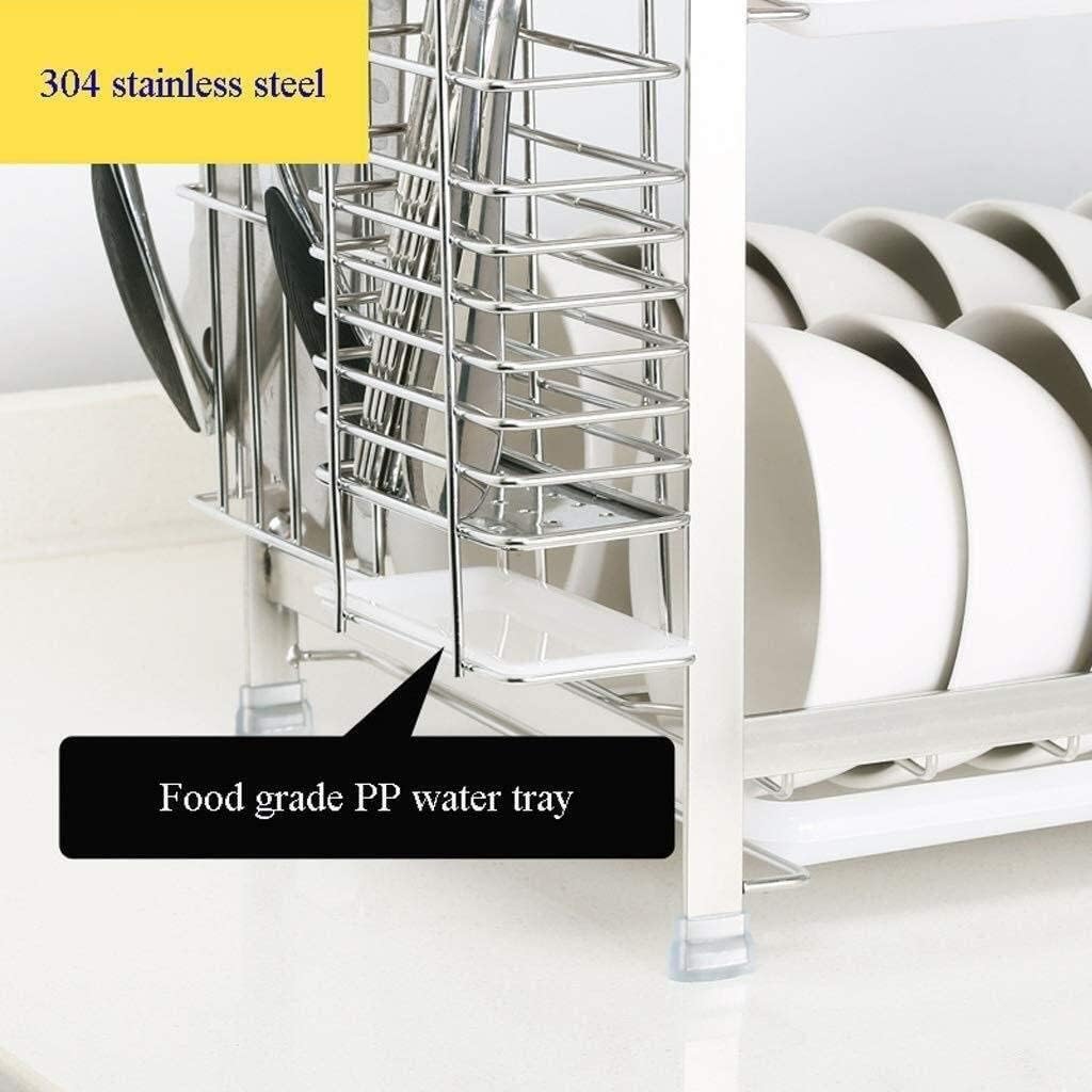 Dish Rack Dish Rack Kitchen Storage Dish Drain Rack Stainless Steel Kitchen Rack Sink Dish Rack Drain Rack Kitchen Supplies Storage Rack Cutlery Rack Storage