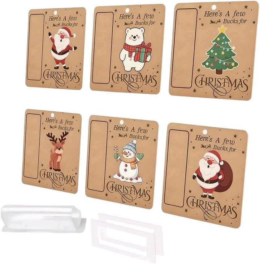 Christmas Money Holder Cards With Sleeves, Thick Paper