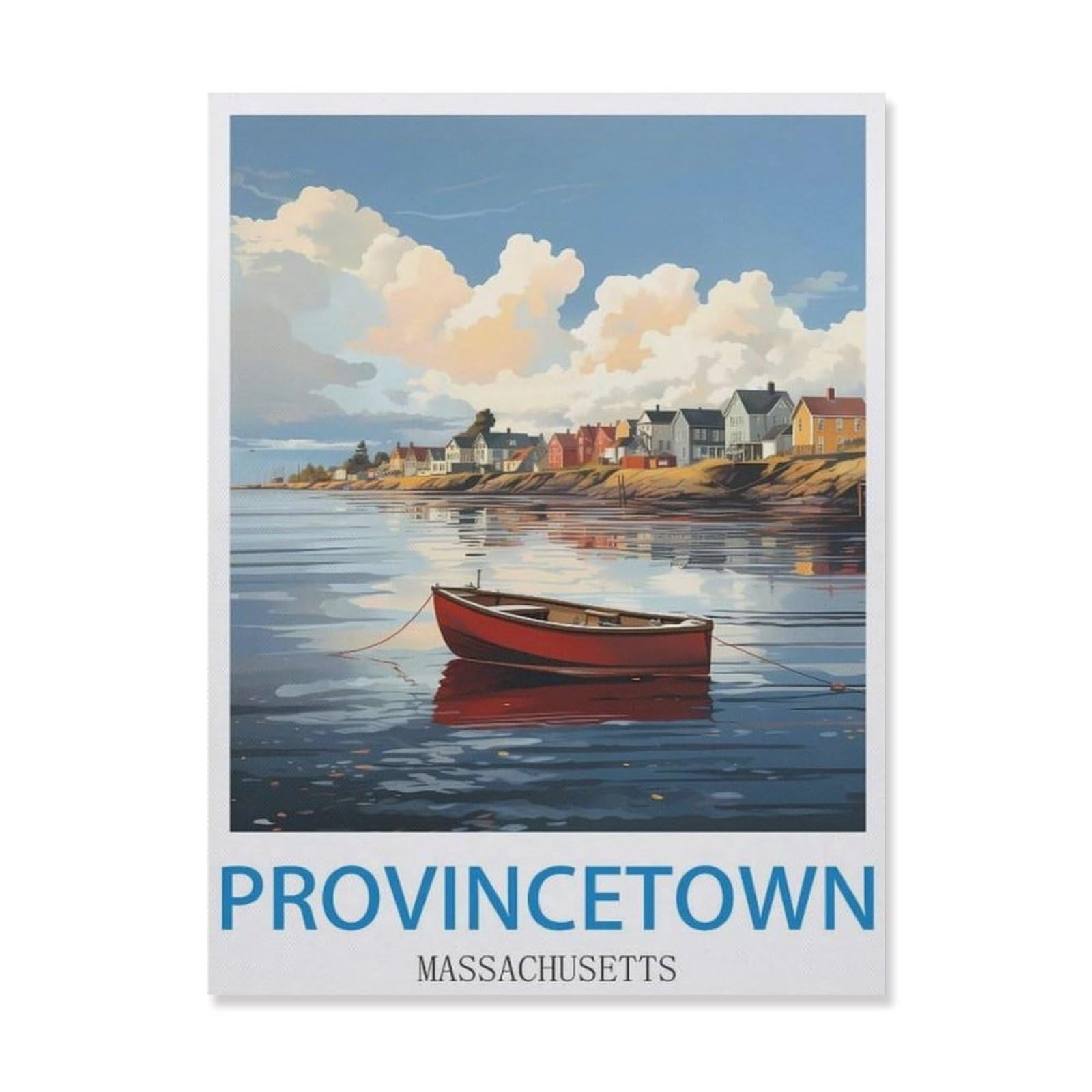 Funny Metal Tin Signs，Provincetown Massachusetts(15x30cm）